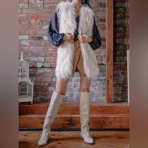 Free People Starlight Mongolian Vest. New with tags.